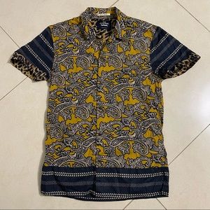 Scotch & Soda The PoolSide Shirt “Beach In The City” Button Up Small Leopard